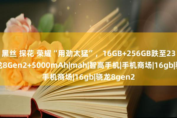 黑丝 探花 荣耀“用劲太猛”，16GB+256GB跌至2346元，骁龙8Gen2+5000mAh|mah|智高手机|手机商场|16gb|骁龙8gen2